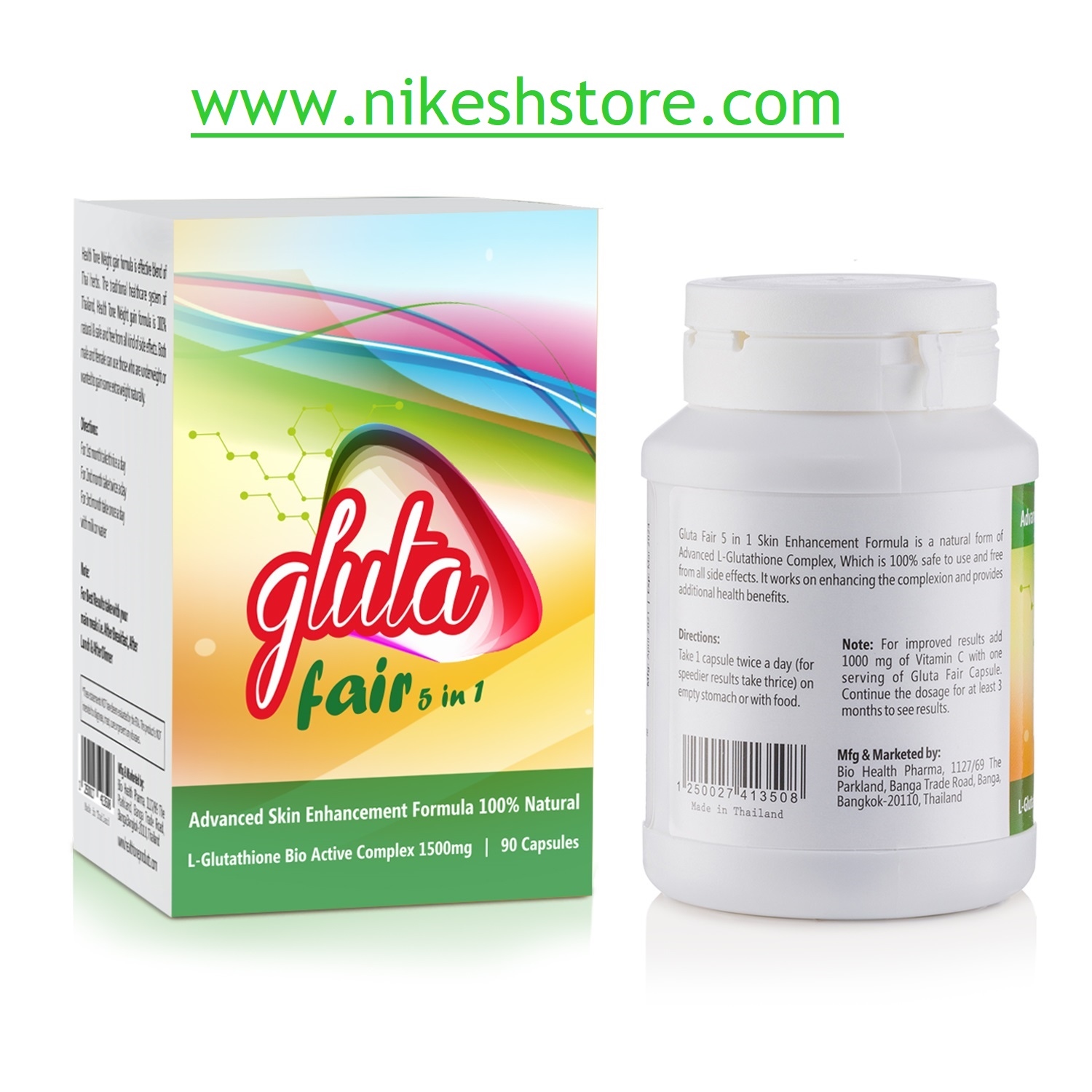 GlutaFair 5 in 1 Skin Whitening Capsules