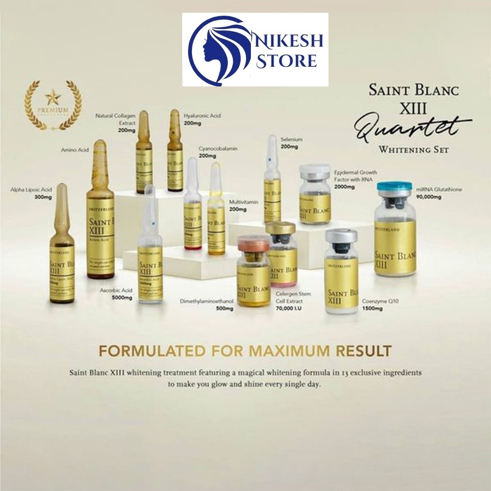 Saint Blanc XIII Quartet Glutathione Skin Whitening Injection