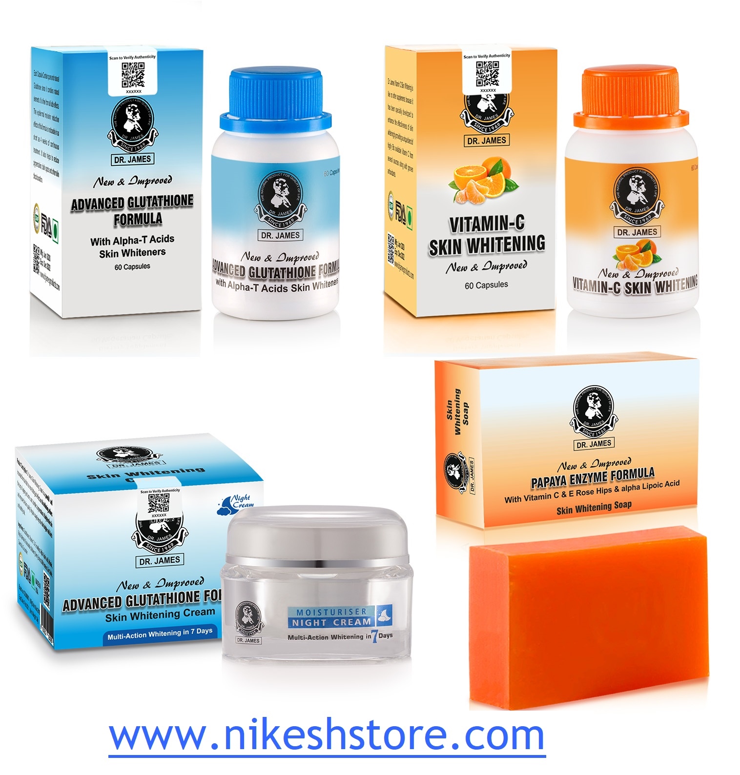 Dr James Skin Whitening Combo